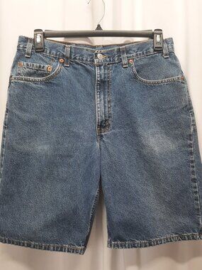 Vintage 90s Levi’s 550 Relaxed Fit Denim Shorts 36 Made in USA 90s Jorts Jeans